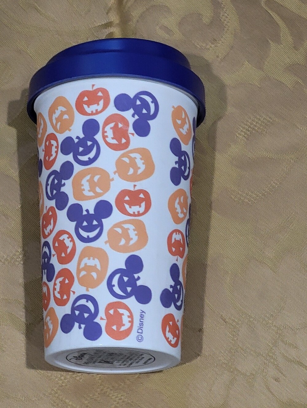 Disney Halloween Mickey Mouse Pumpkin Bamboo Travel Reusable Mug